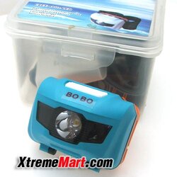 ชุดเซตไฟฉายคาดศีรษะ BO-8808 USB แสงสีเหลือง 3 Mode Zoom LED Headlamp Light Flashlight
