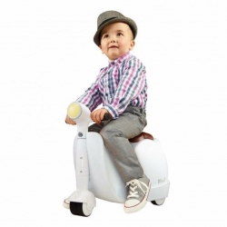 กระเป๋าเดินทางขับขี่ได้สำหรับเด็ก Skoot Children's Ride-On Suitcase (Clean White)