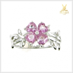 แหวนพิงค์ทัวร์มาลีนแท้ ดีไซน์สุดเก๋ ใส่เสริมเพิ่มเสน่ห์น่าหลงใหล