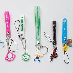 พวงกุญแจยาง มีสายห้อยโทรศัพท์ สายคล้องมือ