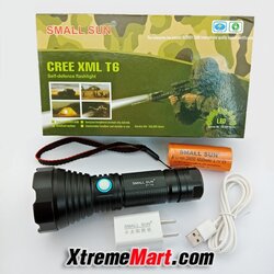 ชุดเซตไฟฉาย Small Sun ZY-752 Cree XML-2 1000LM แสงขาว 4 โหมด พร้อมแบต 26650 Flashlight (สีดำ)