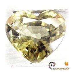 Natural Tourmaline (Untreated) พลอยทัวมาลีน รูปหัวใจ ธรรมชาติไม่ผ่านการอบ หนัก 3.04 กะรัต สีเขียวอ่อนออกน้ำตาลทองอ่อนๆ สีโทนคลาสสิค สะอาดไม่มีตำหนิ