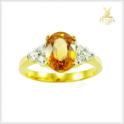 แหวนบุษราคัม แหวนพลอยบุษราคัมสวยๆ (สามารถสั่งทำได้ค่ะ)