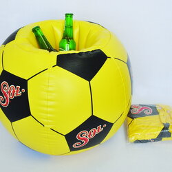 ถังน้ำแข็ง ถังน้ำแข็งพรีเมี่ยม รูปฟุตบอล ถังน้ำแข็งสกรีนโลโก้ได้ สำหรับธุรกิจร้านอาหารและผับ