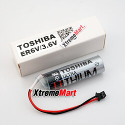 แบตเตอรี่ TOSHIBA ER6V (ของแท้และใหม่ ไฟเต็ม100% ใช้ได้นานกว่า) 3.6V ER6VC119A 2400mAh (ไม่ชาร์จ) Lithium PLC Industrial Battery ขั้วดำ (ก้อนละ)