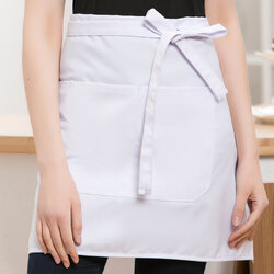 ผ้ากันเปื้อนเชฟครึ่งตัวผ้ากันเปื้อนกุ๊ก ผ้ากันเปื้อนพ่อครัว แม่ครัว K6405001 สีภาพ ขนาดเดียว