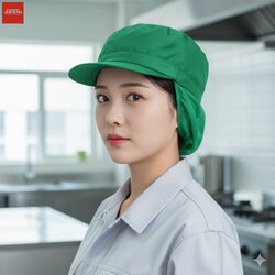 หมวกตาข่ายอนามัย หมวกคลุมไหล่ หมวกกันฝุ่น หมวกทำงาน หมวกใส่อาหาร ผู้ชายและผู้หญิง กระเป๋าใส่ผม หมวกตาข่ายเต็มใบ ปลอดเชื้อ SKU-03534 สภาพ ONE SIZE