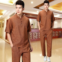 S6202003 ชุดพนักงานนวดสปาผู้ชาย ชุดสปาซาวน่าผู้ชาย S6202003 สีภาพ S-3XL