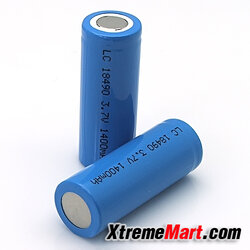 แบตเตอรี่ 18490 (18500) Li-Ion 3.7V 1400mA ไม่มีวงจรป้องกัน