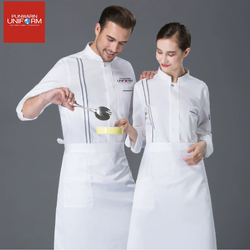 เสื้อเชฟ เสื้อพ่อครัว เสื้อแม่ครัว เสื้อพนักงานทำอาหาร เสื้อกุ๊ก M6807002 ขาว ดำ เขียว แดง M-4XL