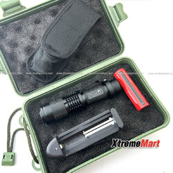 ชุดเซตไฟฉายซูม UltraFire รุ่น FA-5104B แสงสีขาว XML T6 LED Zoom Flashlight (Version 2)