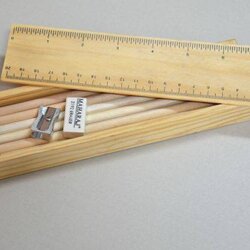 เซ็ทดินสอ ยางลบกบเหลา ในกล่องไม้ พิมพ์โลโก้ได้