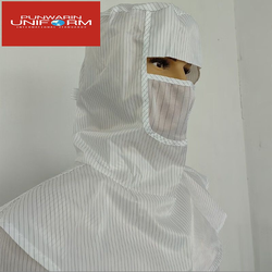 โรงงานผลิตอาหาร ESD ผ้าคลุมไหล่ไร้ฝุ่น การกำจัดฝุ่น หมวกไร้ฝุ่น กันไฟฟ้าสถิต หมวกอิเล็กทรอนิกส์ HQ6808003 ขาว เขียว กรมท่า ฟ้า ONE SIZE