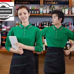 เสื้อฟอร์มพนักงาน เสื้อยืดปกโปโล เสื้อโปโลแขนยาว P6510001 สีภาพ S-4XL