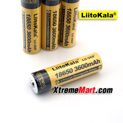 แบตเตอรี่ชาร์จได้ LiitoKala 18650 Lii-36S+ หัวนูน 3.7V Li-ion 3600mAh (ของแท้ ความจุเต็ม) Lithium battery (ก้อนละ)