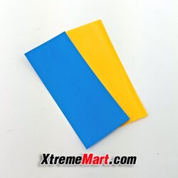 ท่อหดพีวีซี สำหรับแบตเตอรี่ 18650 (สีฟ้า/เหลือง) Battery Wrap PVC Heat Shrink Tubing (ชิ้นละ)