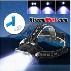 ชุดไฟฉายคาดหัวซูม Dual LED XML-T6 2 หลอด รุ่น K77 แสงขาว 1500LM Rechargeable zoom Headlamp