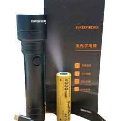 ชุดเซตไฟฉาย SupFire C20 หลอด XHP50 สว่าง 1100 Lumens 15W 6 โหมด พร้อมแบตเตอรี่ 21700 และสายชาร์จ USB type C