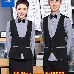 N6109006 ชุดพนักงานไนท์คลับ,Night wear,Tooling Bar Waiter,ชุดพนักงานบาร์,ชุดพนักงานโรงหนัง,ชุดพนักงานโรงละคร N6109006 ดำ เทา M L XL XXL 3XL 4XL