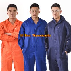 ชุดพนักงานโรงงานอาหาร ชุดพนักงานประชุมเชิงปฏิบัติการปลอดเชื้อการประมวลผล ชุดพนักงาน QC QC6303004 สีน้ำเงิน ส้ม เทา M-4XL