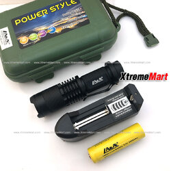 ไฟฉายแรงสูง LA&A รุ่น L2-8404 แสงสีขาว XM-L2 LED Zoom Flashlight (ชุดละ)