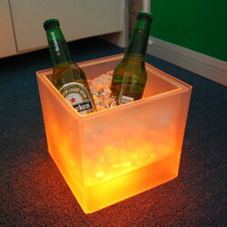 _ถังน้ำแข็ง เรืองแสงถังน้ำแข็งพรีเมี่ยม ถังน้ำแข็งสกรีนโลโก้ได้ สำหรับธุรกิจร้านอาหารและผับ