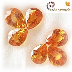 Untreated Fanta Spressartite สเปคสไทท์ "Spressartite" พลอยเนื้ออ่อนจัดเซท ไม่อบ ธรรมชาติ100% น้ำหนักรวม 3.22 กะรัต สีส้ม สีใกล้เคียงน้ำส้มแฟนต้า