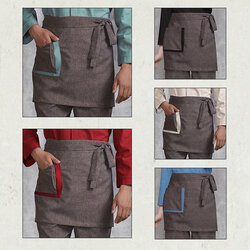 ผ้ากันเปื้อนครึ่งตัวร้านอาหารซูชิญี่ปุ่นเกาหลี UK6403011 สีภาพ ขนาดเดียว