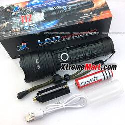 ชุดเซตไฟฉาย Hi-Power XML T12 JX-9911 5Mode 5000LM LED Flashlight 1x18650