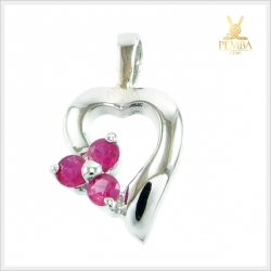 จี้ทับทิมพม่า เงินแท้ จี้พลอยแท้