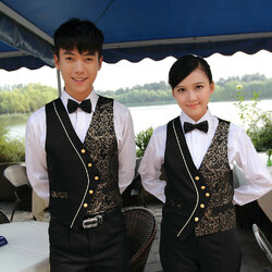 ชุดพนักงานไนท์คลับ,Night wear,Tooling Bar Waiter,ชุดพนักงานบาร์,ชุดพนักงานโรงหนัง,ชุดพนักงานโรงละคร คาซิโน N6205001 ดำ เทา M L XL XXL 3XL 4XL