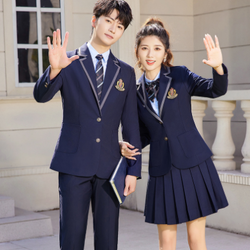 เครื่องแบบนักเรียนโรงเรียนนานาชาติ สองภาษา JK6705001 น้ำเงิน เขียว S-4XL