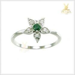 แหวนมรกตแท้ เล็กๆ น่ารักๆ ใส่ติดนิ้วไปได้ทุกโอกาส แหวนพลอยแท้