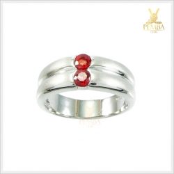 แหวนออเร้นท์แซฟไฟร์(ซองเจีย) เงินแท้925 ชุบทองคำขาว แหวนพลอยแท้