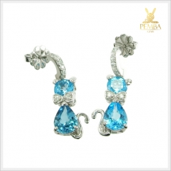 ต่างหูโทแพซแท้ โดดเด่นเป็นสง่า สดุดตาคนรอบข้าง