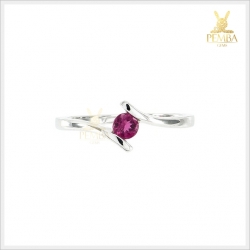 แหวนพิงค์ทัวร์มาลีนแท้ เม็ดเดี่ยวจริงใจ ไม่เปลี่ยนแปลง แหวนพลอยแท้