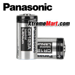 แบตเตอรี่ลิเธี่ยม Panasonic 123A สีเงิน Industrial Lithium Battery CR123A with 3V 1550mAh for Camera, Flashlight, PLC (ราคาต่อก้อน)