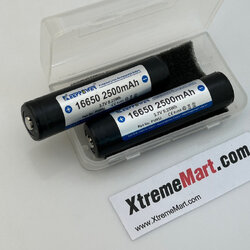 แบตเตอรี่ KeepPower 16650 3.7V 2500mAh มีวงจรป้องกัน Li-ion rechargeable battery P1665C (ราคาต่อก้อน)