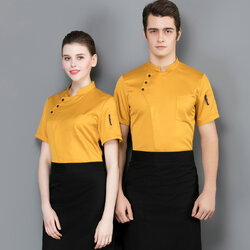 C6203016 เสื้อเชฟ เสื้อพ่อครัว เสื้อแม่ครัว เสื้อพนักงานทำอาหาร เสื้อกุ๊ก C6203016 สีภาพ M-4XL