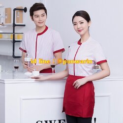เสื้อพนักงานต้อนรับ เสื้อพนักงานเสริฟ เสื้อพนักงานโรงแรม เสื้อพนักงานร้านอาหาร F6211013 แดง ม่วง น้ำตาล L-3XL