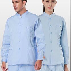 T6205001 ชุดพยาบาล ชุดทันตแพทย์ ชุดผู้ช่วยแพทย์ ชุดคลีนิค ชุดดูแลผู้ป่วย T6205001 สีภาพ S-2XL