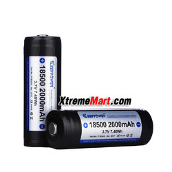 แบตเตอรี่ Keeppower ขนาด 18500 ความจุ 2000mAh 3.7V / 7.4Wh Rechargeable Lithium Battery มีวงจรป้องกัน (ก้อนละ)