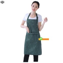 ผ้ากันเปื้อนพนักงานเสิรฟร้านกาแฟ ร้านอาหาร แบบเต็มตัว ลายทาง ดำ แดง เขียว น้ำตาล น้ำเงิน K6601002 ดำ แดง เขียว น้ำเงิน น้ำตาล ขนาดเดียว