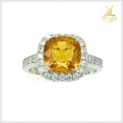 แหวนซิทรินแท้ สีเหลืองทอง ใส่เสริมเพิ่มเสน่ห์บนนิ้วทุกๆ วัน แหวนพลอยแท้