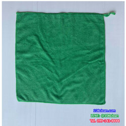 ผ้าเช็ดไมโครไฟเบอร์สีเขียว 40 x 40 ซม.