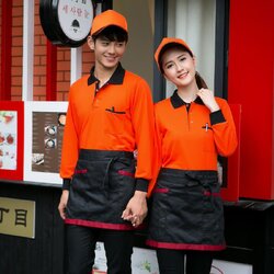 เสื้อพนักงานต้อนรับ เสื้อพนักงานเสริฟ เสื้อพนักงานโรงแรม เสื้อพนักงานร้านอาหาร F6206003 สีภาพ S-3XL