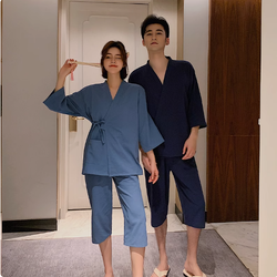 ชุดอบไอน้ำ ร้านเสริมสวย ชุดซาวน่า บำบัดเท้า นวดอาบน้ำ ชุดคลุมอาบน้ำ ชุดออนเซน ชุดนอนอยู่บ้าน พิมพ์โลโก้ได้ตามต้องการ unisex U6804003 สีภาพ free