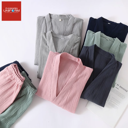 ชุดอบไอน้ำ ร้านเสริมสวย ชุดซาวน่า บำบัดเท้า นวดอาบน้ำ ชุดคลุมอาบน้ำ ชุดออนเซน ชุดนอนอยู่บ้าน พิมพ์โลโก้ได้ตามต้องการ unisex u6805002 สีภาพ M L XL