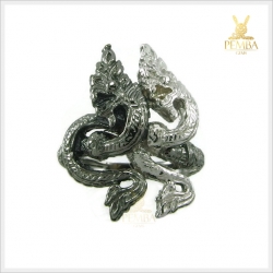 แหวนพญานาค เงินแท้925 ชุบ 2 สี เสริมโชคลาภดวงชะตา