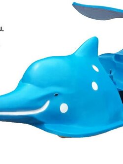 เรือถีบ เรือปั่น เรือจักรยานน้ำ เรือสัตว์โลมา ไฟเบอร์กลาส